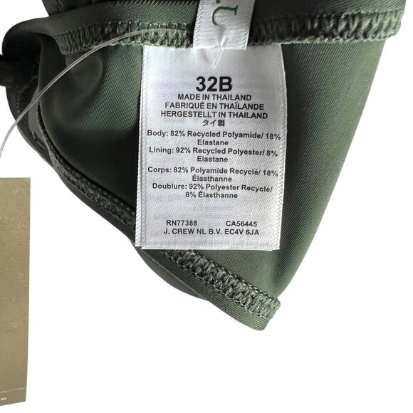 NWT J. Crew 1993 Underwire Bikini Top in Cool Cypress Green Size 32B - Picture 5 of 8